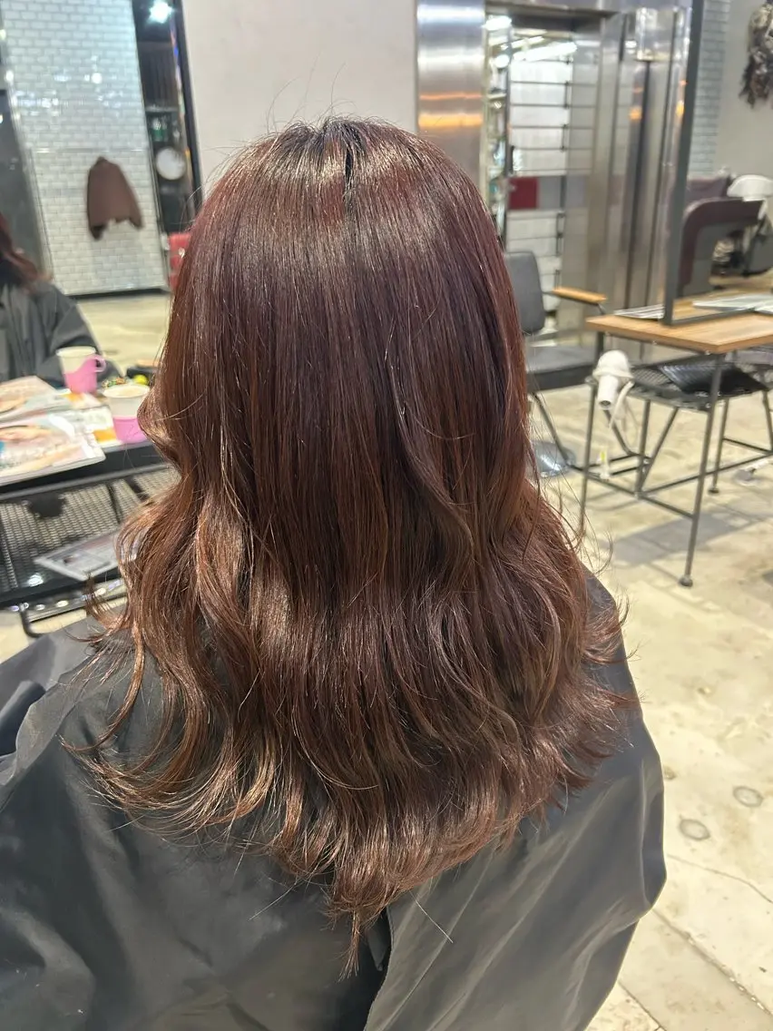 カラー ブラウンカラー モカブラウン ヘアカラー 植吉 琉月のヘアスタイル