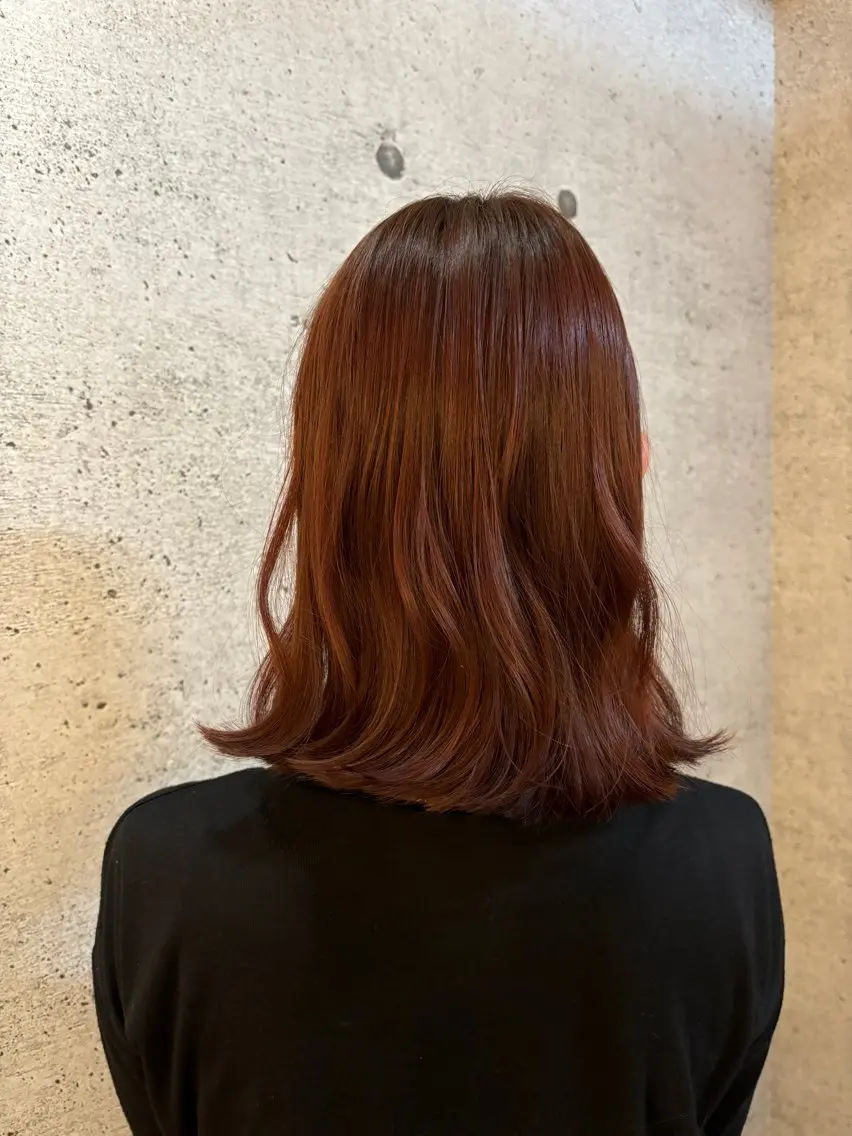 ミディアム カラー ヘアカラー トリートメント Rio/池袋/ レイヤーカットのヘアスタイル