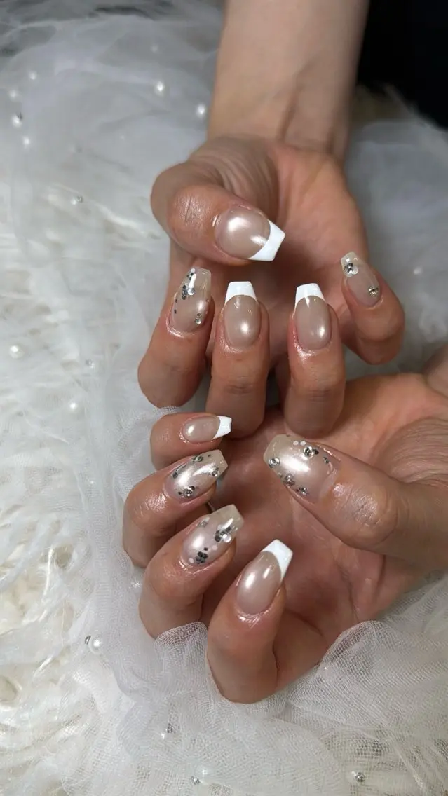 ネイル フラッシュネイル フラッシュマグ フットネイル フレンチネイル 韓国ネイル ハンドネイル SAKU nail 作島茜のネイルデザイン