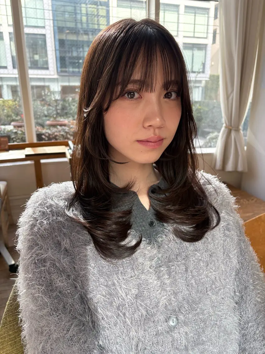 ミディアム レイヤーカット きょうか🎀 カラーモデル募集中のヘアスタイル