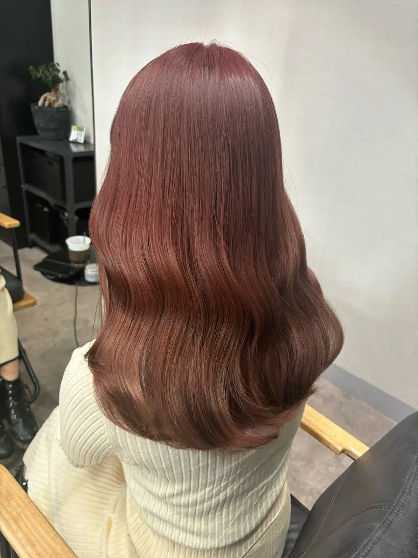 セミロング ヘアカラー トリートメント ヘアセット ブリーチなし暖色 💗AKARI💗のヘアスタイル