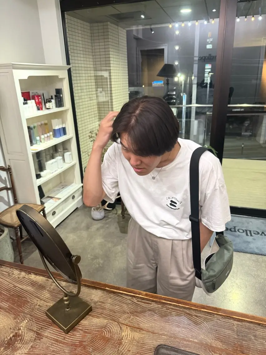 カラー 透明感カラー ヘアカラー 北條 太基のヘアスタイル