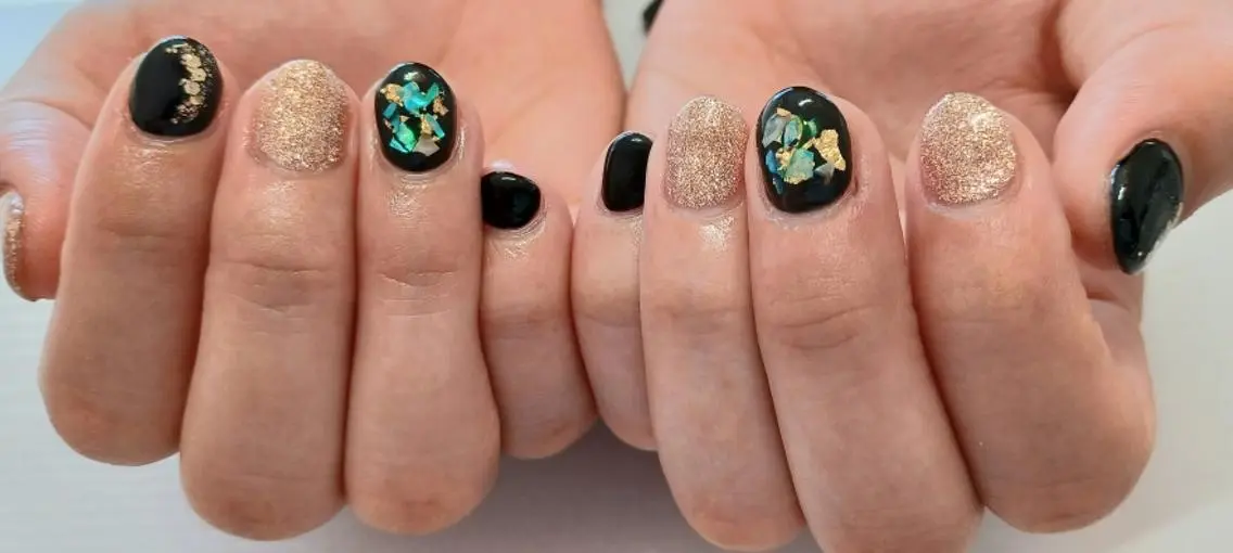 ネイル グリーン ラメ(グリッター) Micky nail chikushinoのその他イメージ