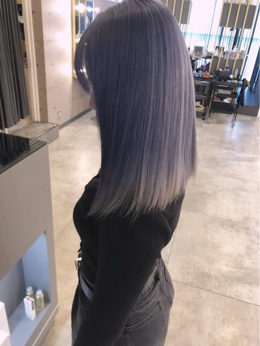 セミロング カラー ヘアカラー トリートメント Noe心斎橋 堀田 朋宏のヘアスタイル