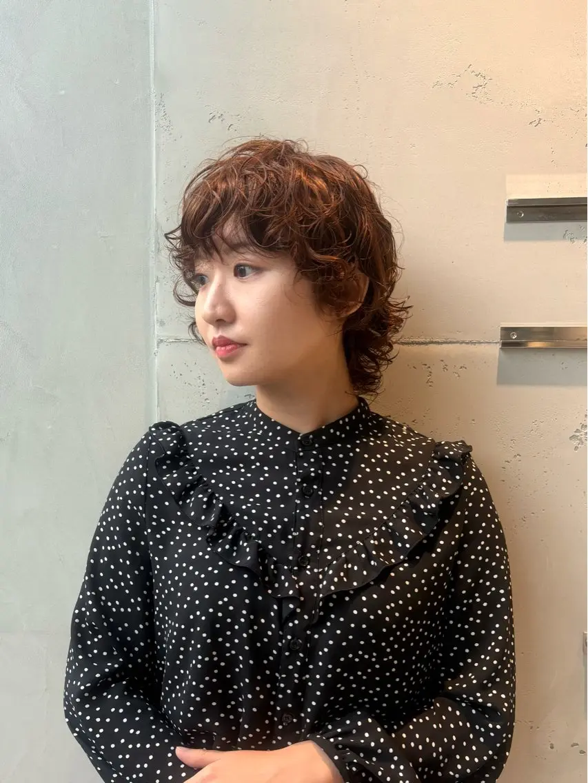 ショート ショートヘア カット パーマ 大岩 茉愉のヘアスタイル