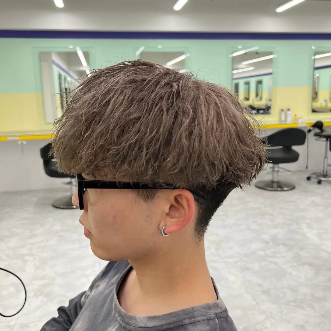 ショート カラー パーマ ヘアアレンジ メンズ キッズ メンズパーマ 小顔カット ニュアンスパーマ メンズ特化/カラー /せなのヘアスタイル