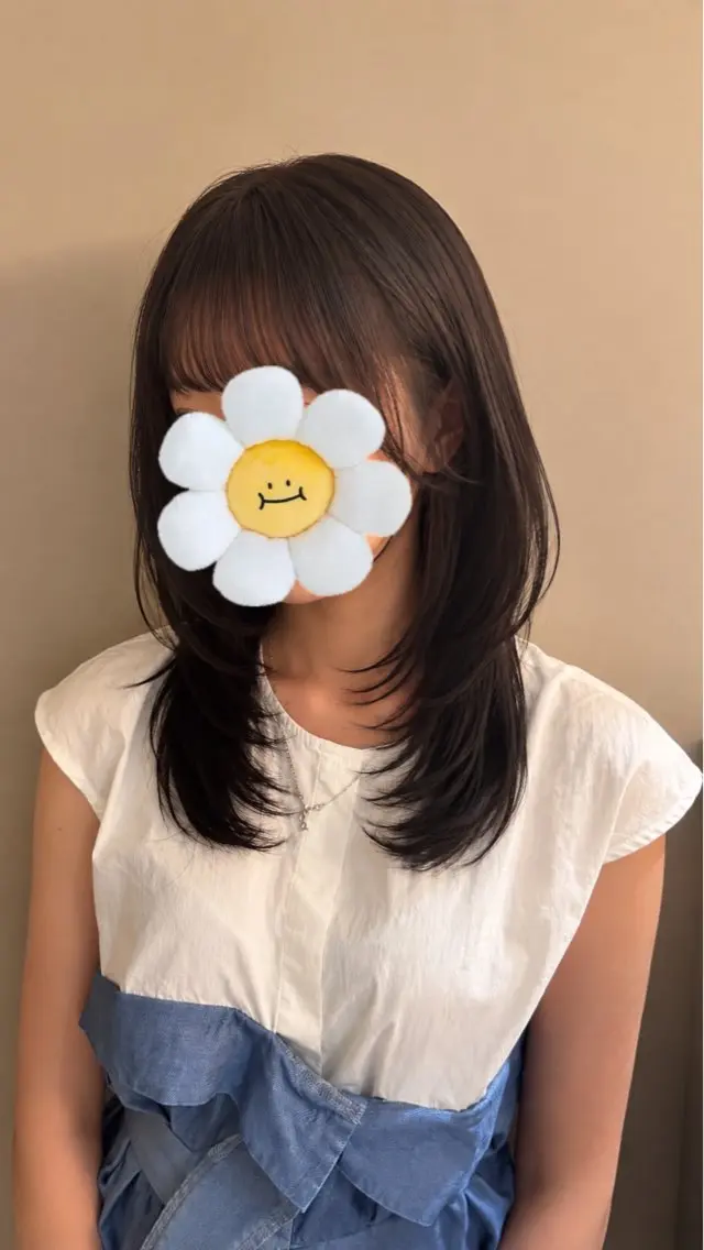 ミディアム カラー カット ヘアカラー トリートメント 美髪／ツヤ髪 🍼Sana🍼のヘアスタイル