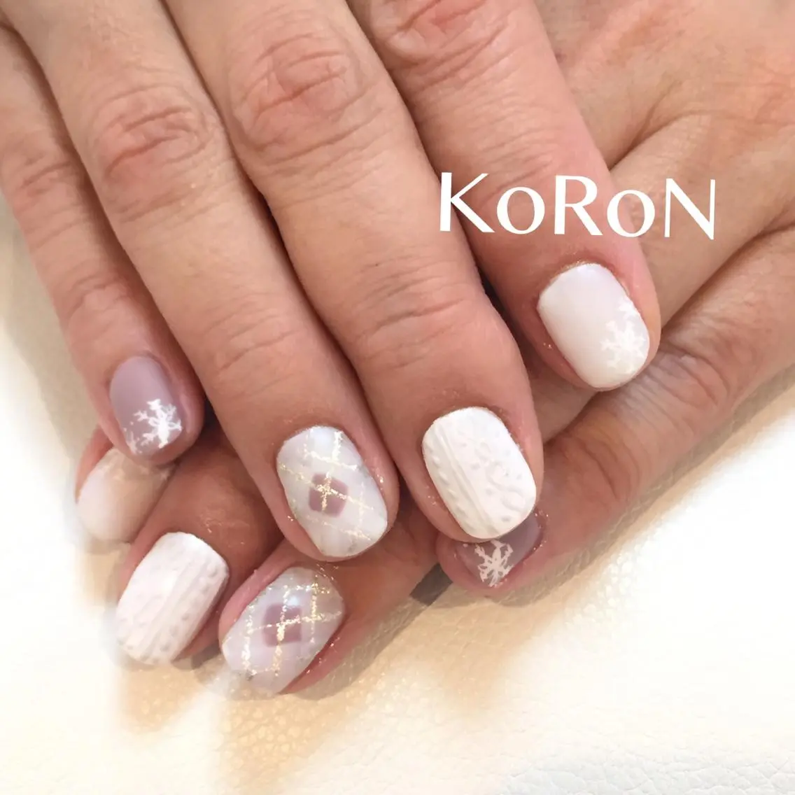 ネイル 冬ネイル 自宅サロン鎌倉 KORONのネイルデザイン