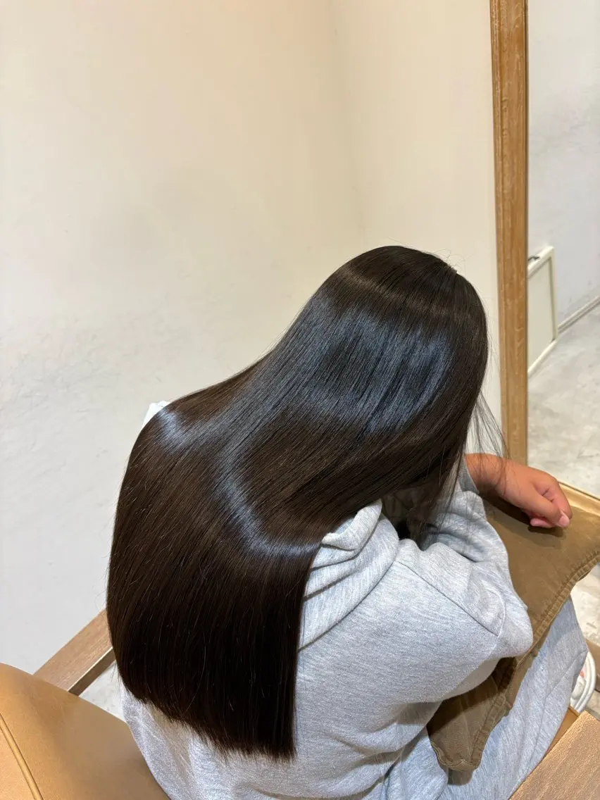 ロング カット 縮毛矯正 トリートメント RANSHELL RYUTOのヘアスタイル