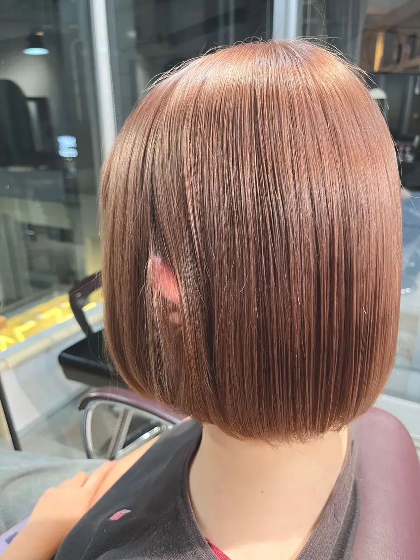 ショート カラー ヘアカラー トリートメント ヘアセット 🎀透明感 カラー🎀ミズキのヘアスタイル