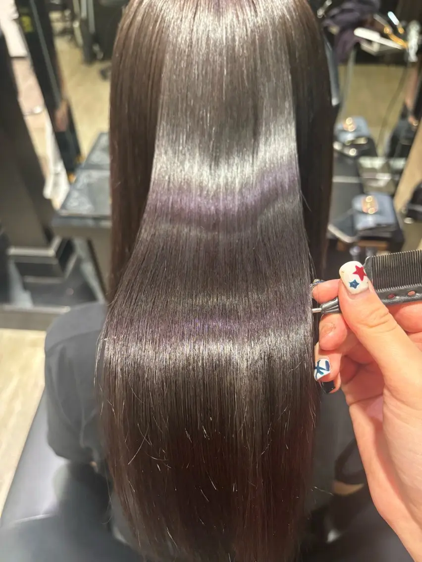 ロング 縮毛矯正 hoshina kasumiのヘアスタイル
