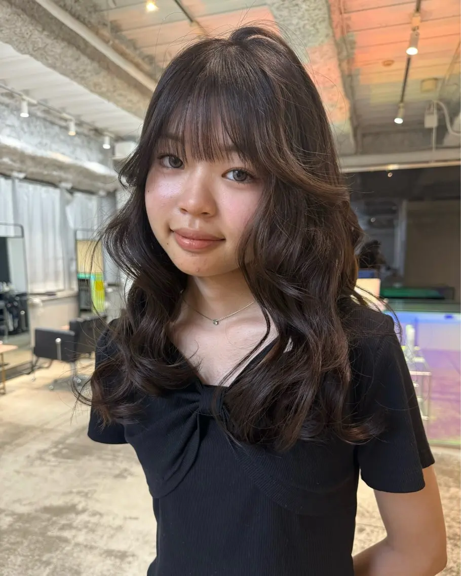 ロング カラー ブラウンカラー 透明感カラー ヘアカラー ANY ニコのヘアスタイル