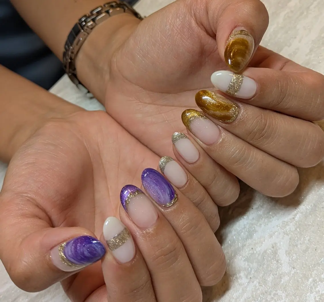 ネイル ニュアンスネイル ジェヌインネイル 河内のネイルデザイン
