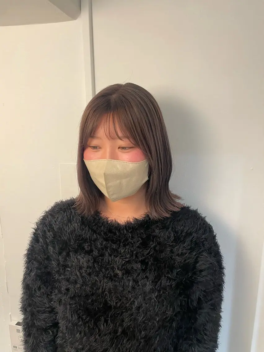 カラー カット トリートメント とば みゆうのヘアスタイル