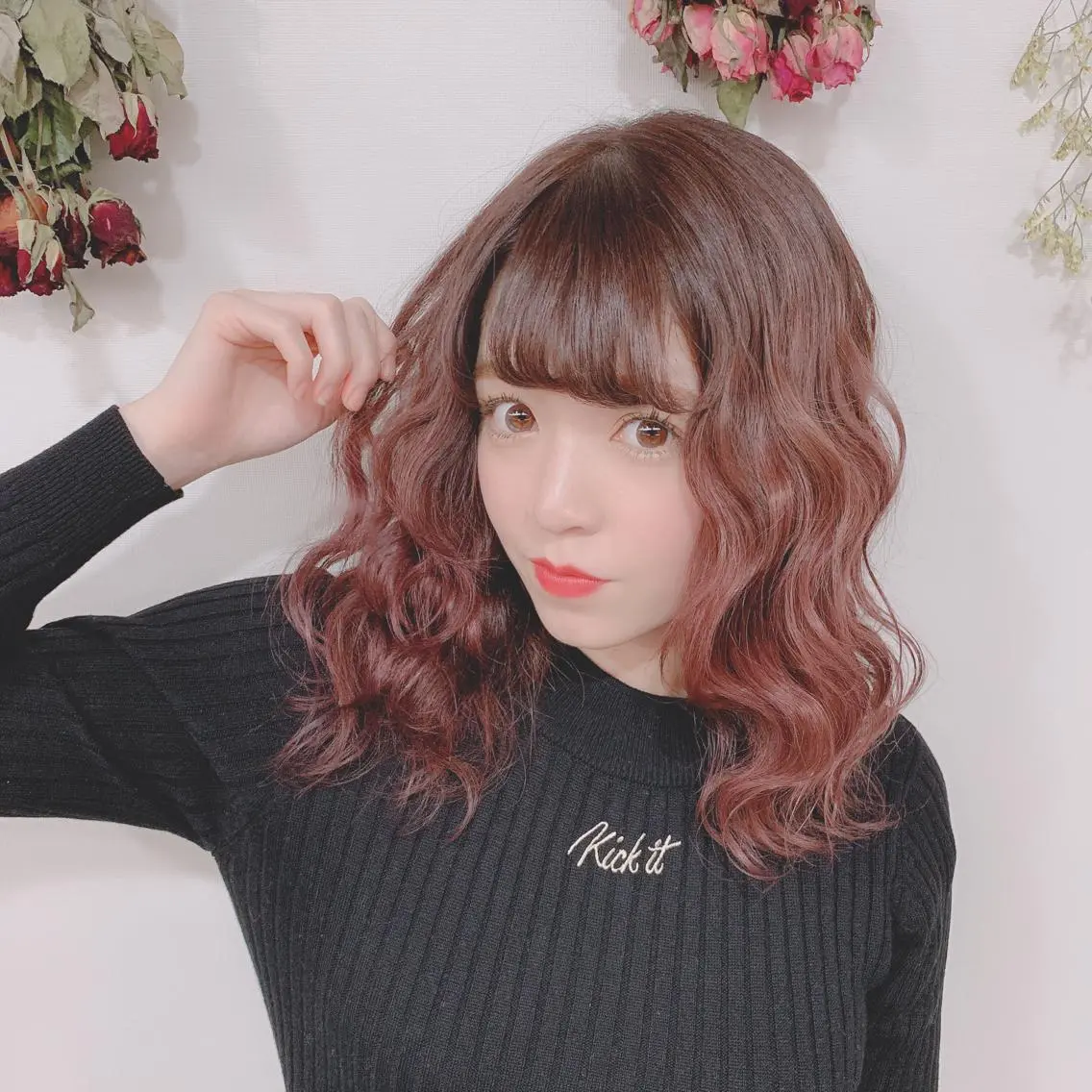 セミロング カラー ベージュカラー グラデーションカラー ピンクカラー ピンクベージュ ヘアカラー Royd's 【府内店】のヘアスタイル