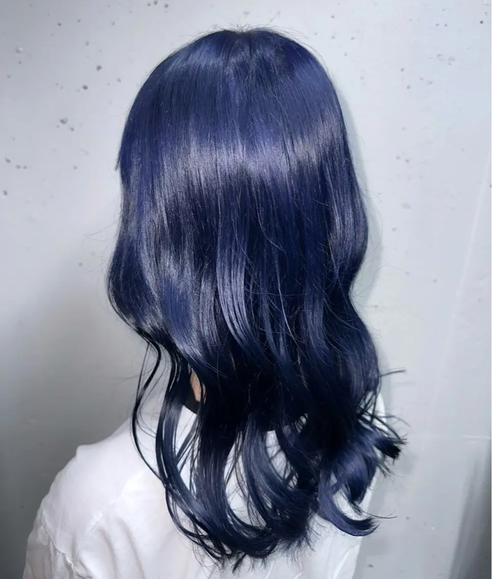 カラー ブルーカラー ブルーバイオレット バイオレットカラー 似合わせ/透明感 /顔まわりカット🌿のヘアスタイル