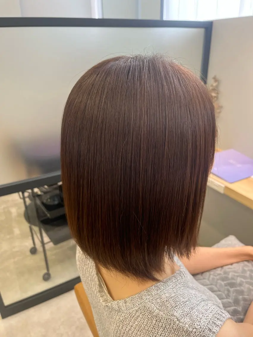 ミディアム カラー ブラウンカラー 木寺 樹莉のヘアスタイル