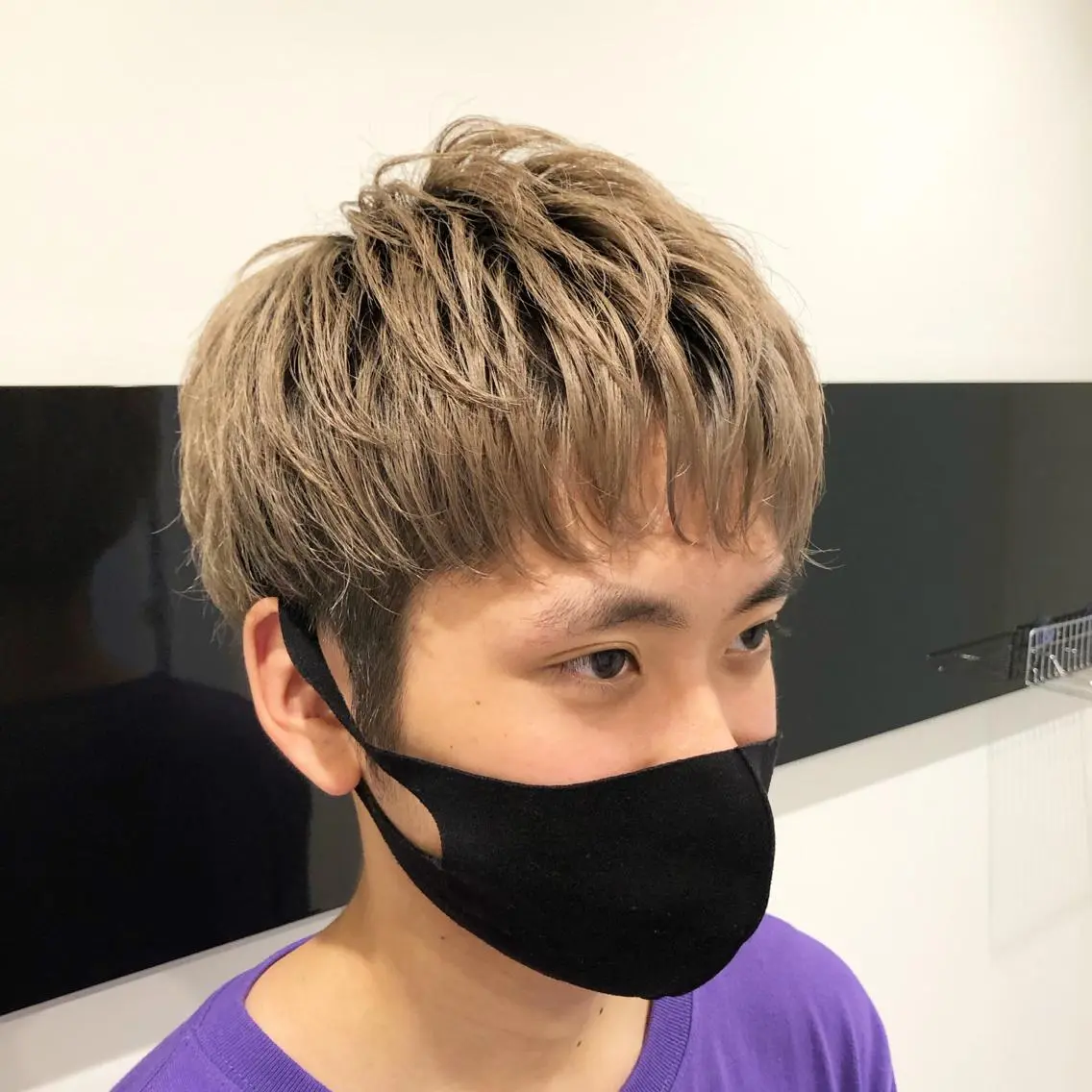 ショート カラー メンズ アッシュ ベージュカラー ヘアカラー トリートメント ⭐️メンズ特化⭐️ 上杉俊祐のヘアスタイル