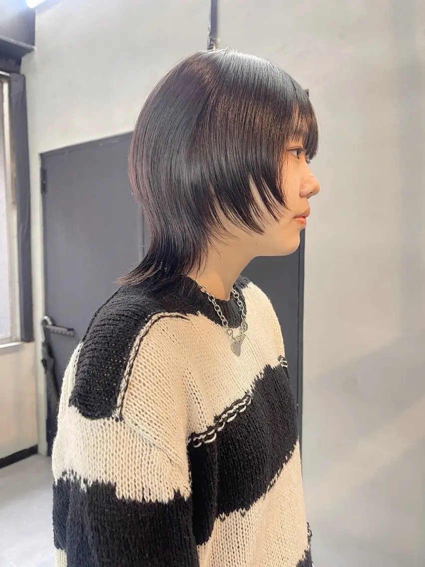 【💎毎日のアイロンを楽に】カット+髪質改善縮毛矯正+IROHAトリートメント(ウルフ/レイヤー/ハッシュカット)の写真