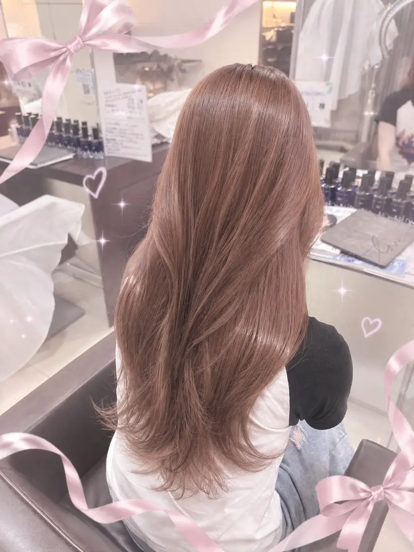 カラー 透明感カラー ピンクカラー ヘアカラー トリートメント Azu🎀/マツエク 🍒/ブラウン🤎のマツエク・マツパデザイン