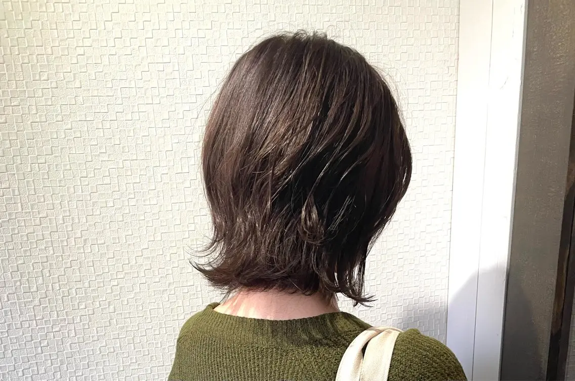 ミディアム ボブレイヤー チョコレートブラウン ボブ レイヤーカット terra✂️ 佐伯 尚哉のヘアスタイル