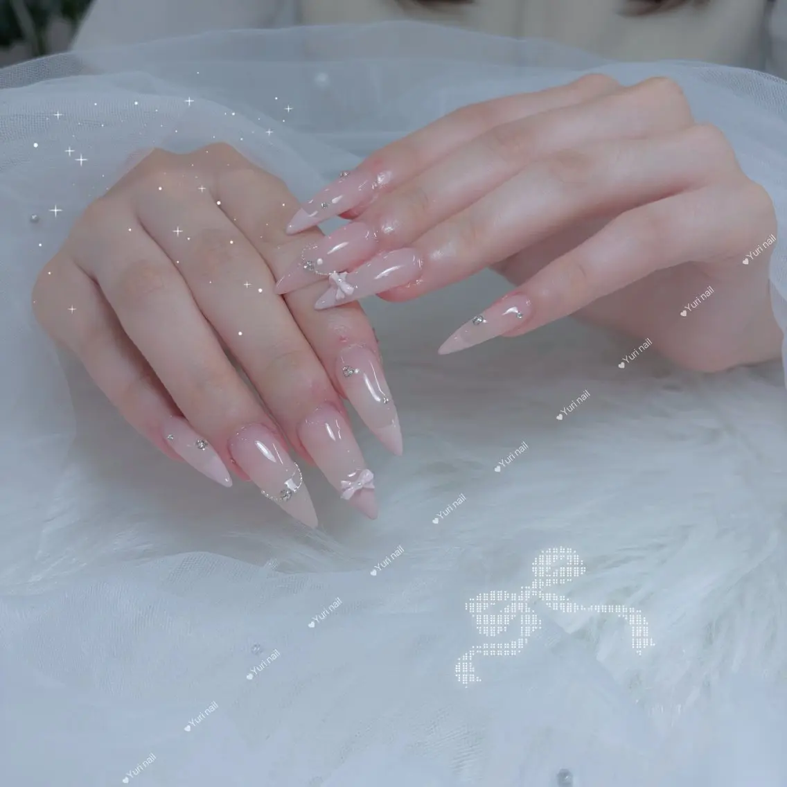 ネイル フレンチネイル グラデーション 韓国ネイル マグネットネイル ミラーネイル YURI NAILのネイルデザイン