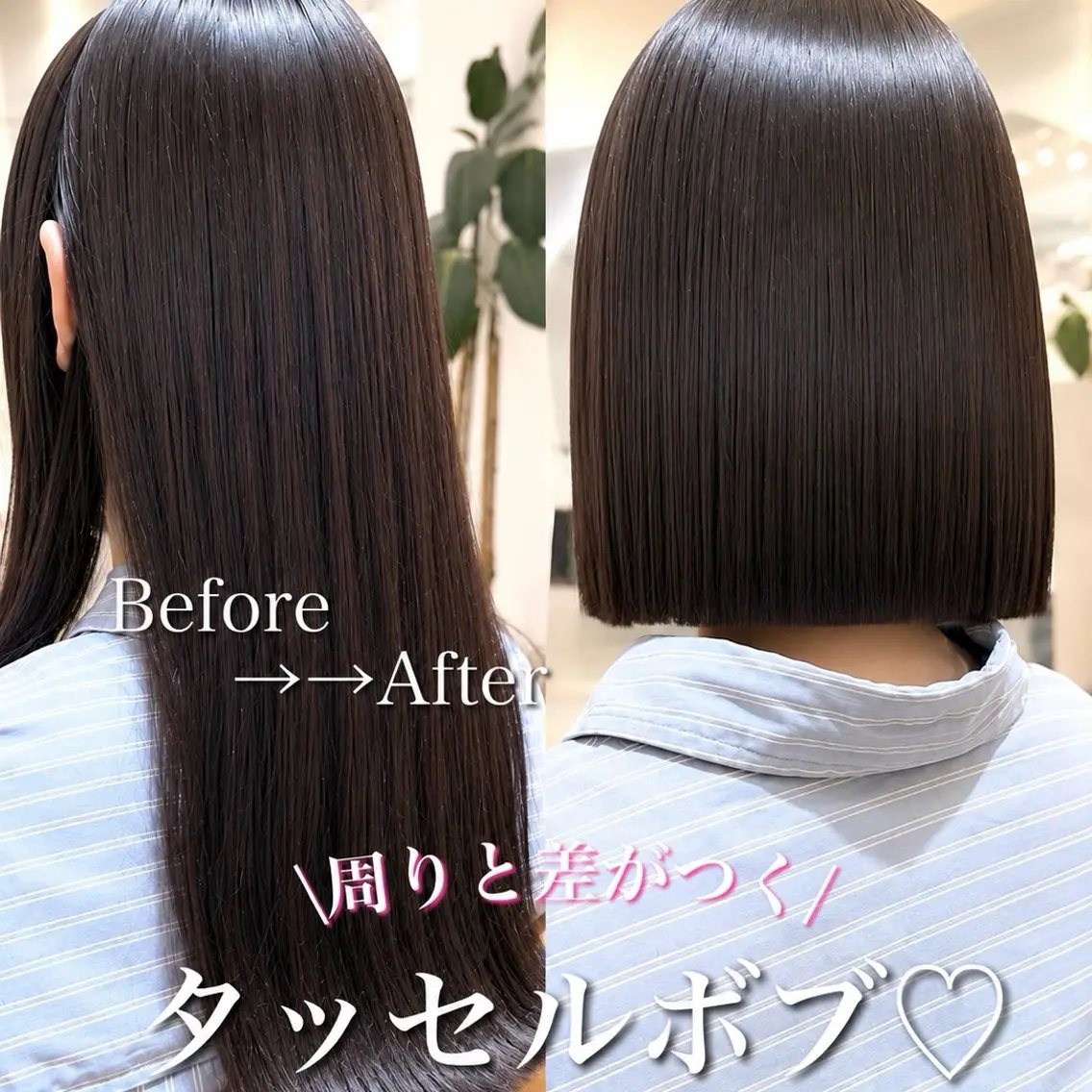 ミディアム カット ヘアカラー トリートメント ボブ/韓国ヘア 美髪矯正🦋村松優斗のヘアスタイル