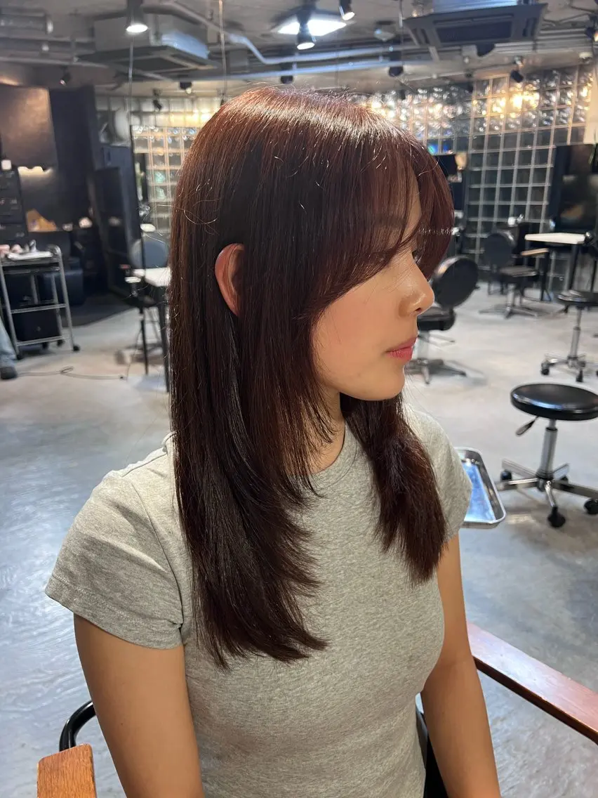 セミロング カット ヘアカラー 🫐ハイトーンカラー /RIRIKA🌻のヘアスタイル