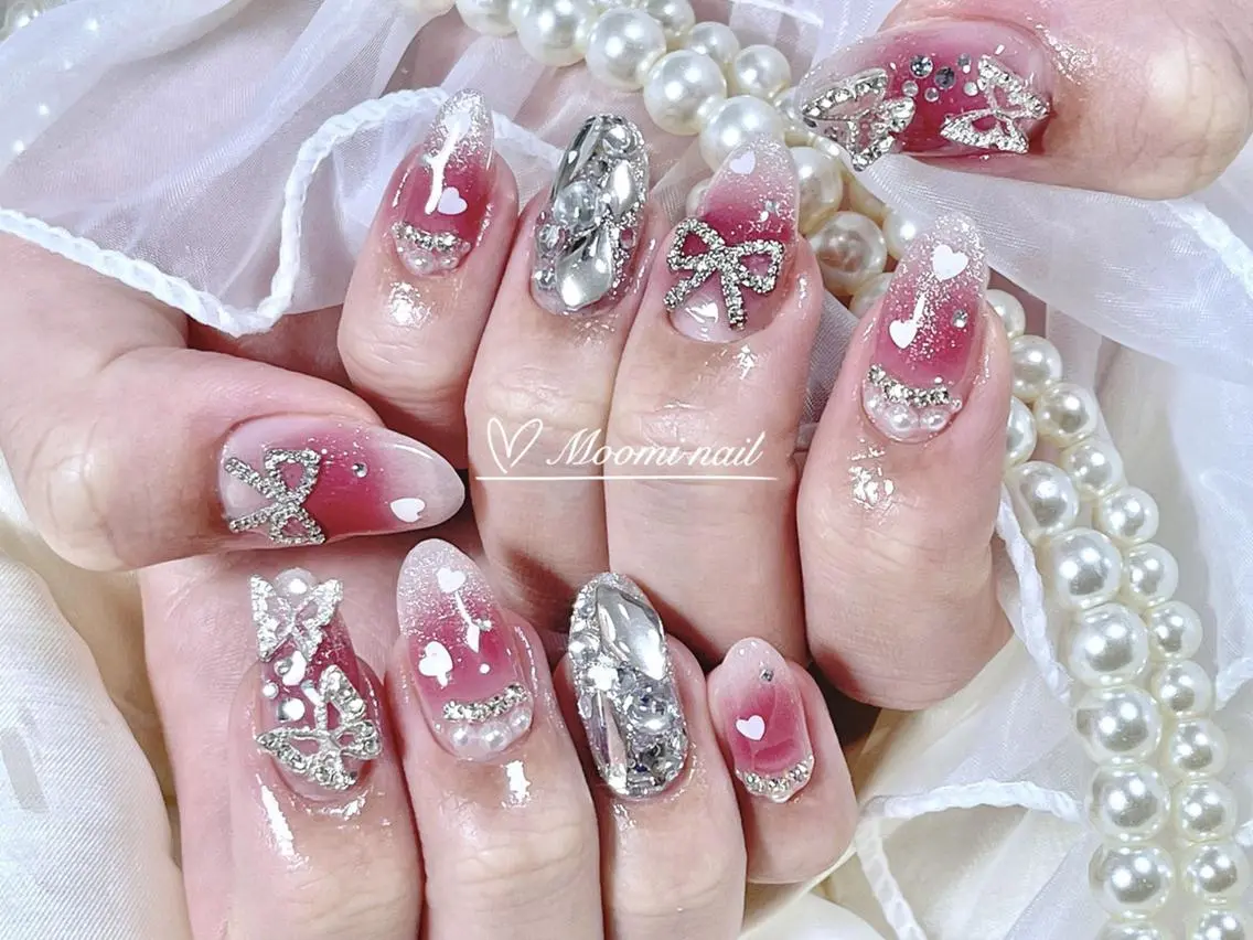 ネイル 成人式 長さ出し フットネイル フレンチネイル ジェルネイル moomi nail スカルプ専門のネイルデザイン