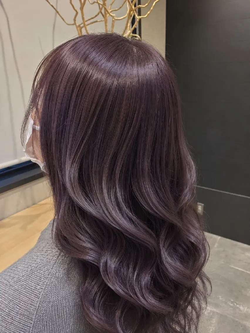 セミロング カラー ダブルカラー ラベンダーカラー ヘアカラー トリートメント ブリーチカラー/ 美髪矯正/佐伯 駿のヘアスタイル
