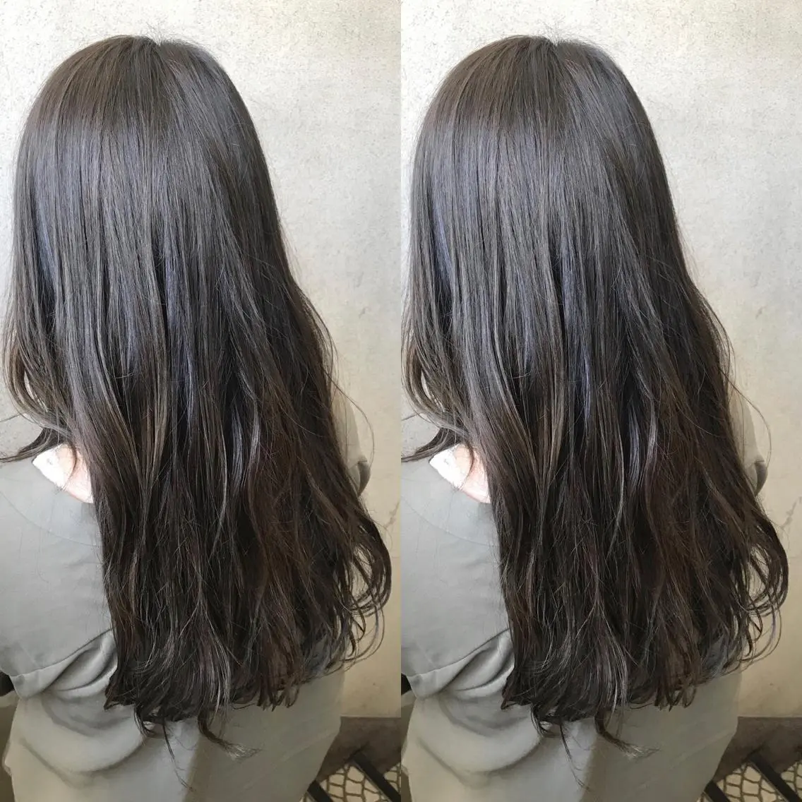 ロング カラー 小栗 麻衣のヘアスタイル