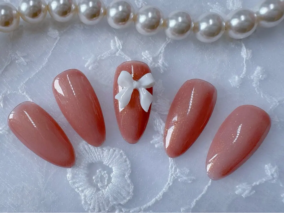 ネイル リボン ハンドネイル フットネイル ビューティーサロン Kenny nailのネイルデザイン