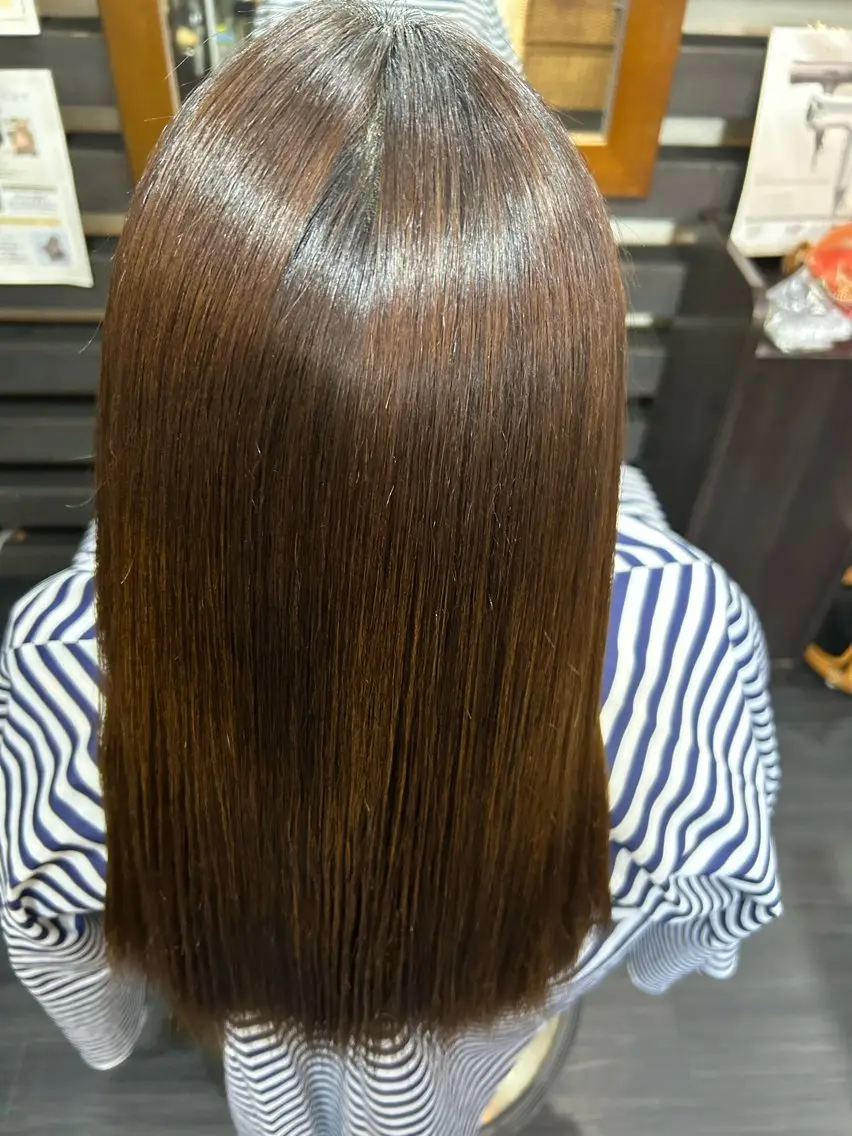 ロング 縮毛矯正 縮毛矯正 竹内 幸生のヘアスタイル