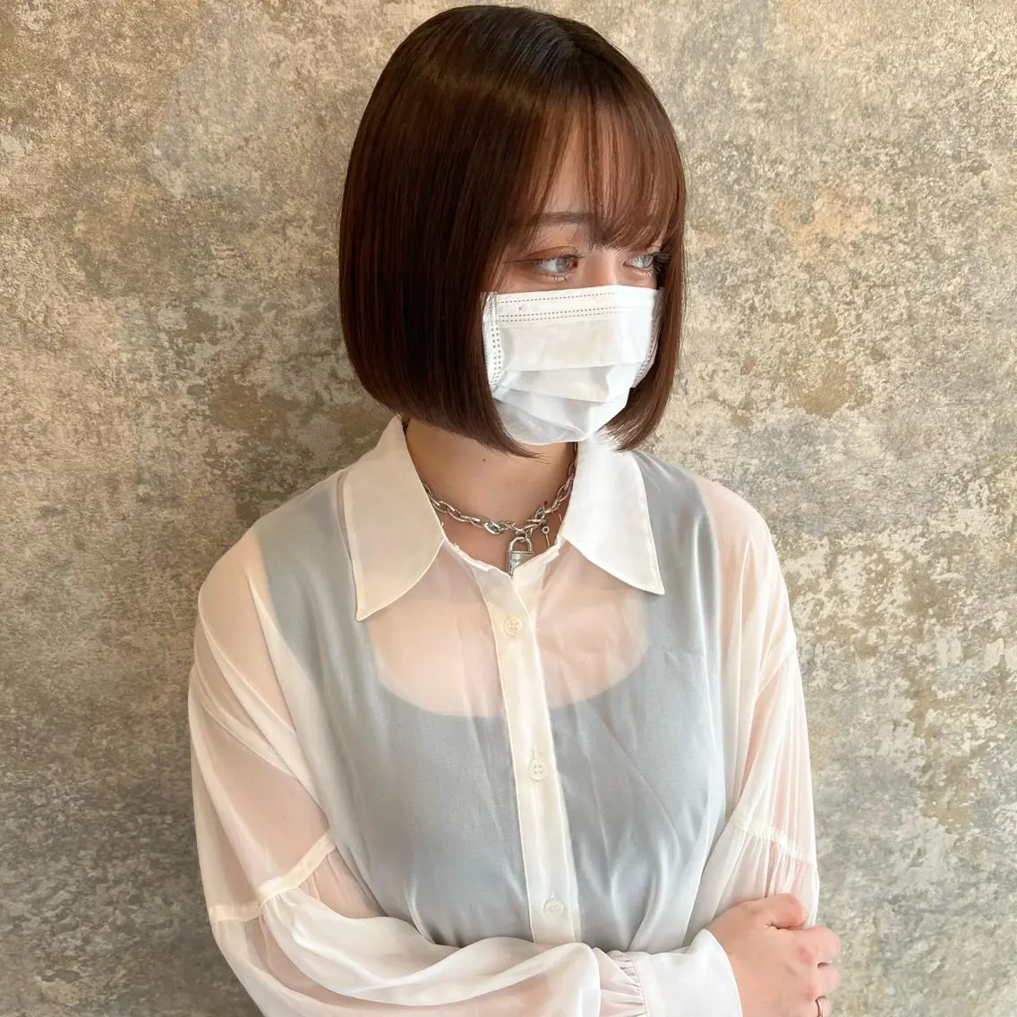 ミディアム カット ヘアカラー トリートメント マテリアル 中央駅店のヘアスタイル