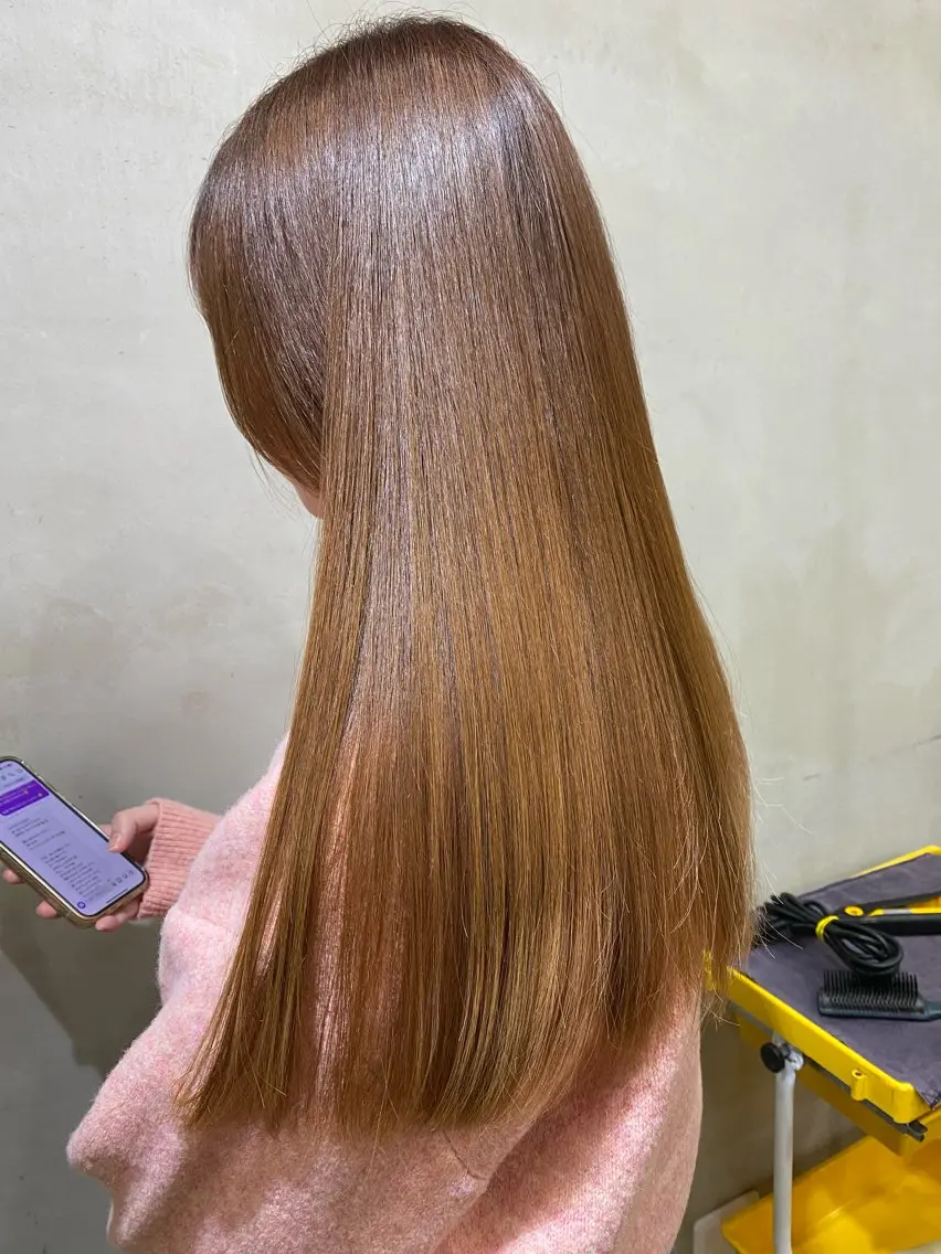 ロング カラー 藤野 陵平のヘアスタイル