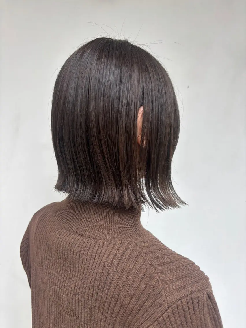ミディアム カット ヘアカラー トリートメント hair make powder 薮本のヘアスタイル