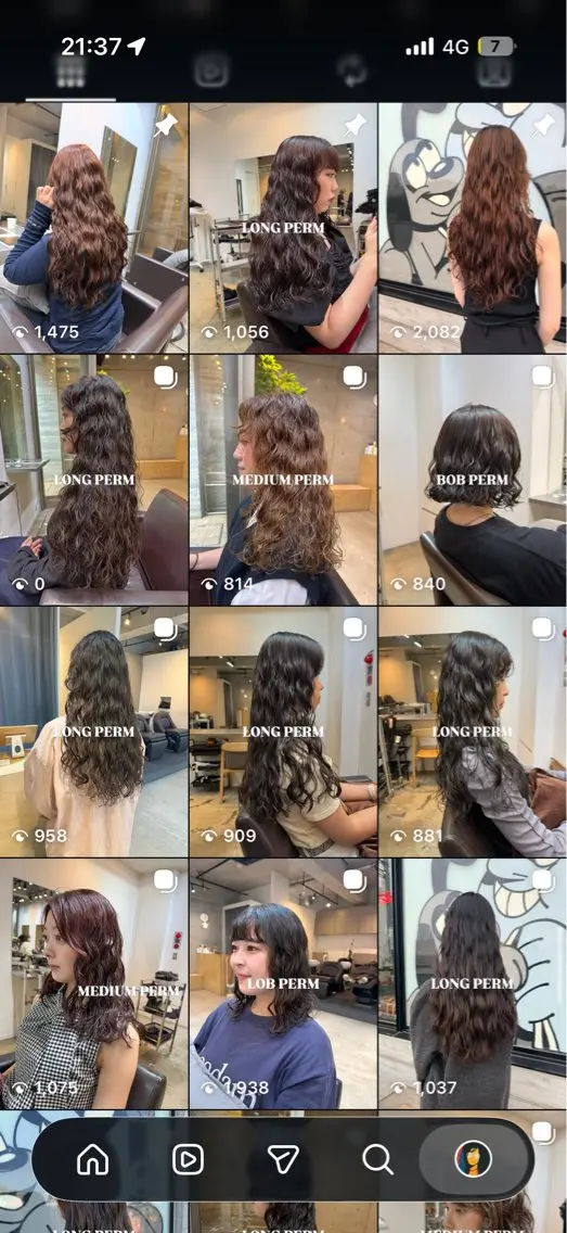 ロング カット パーマ 🇺🇸朝5分で簡単 海外風パーマ🇺🇸のヘアスタイル