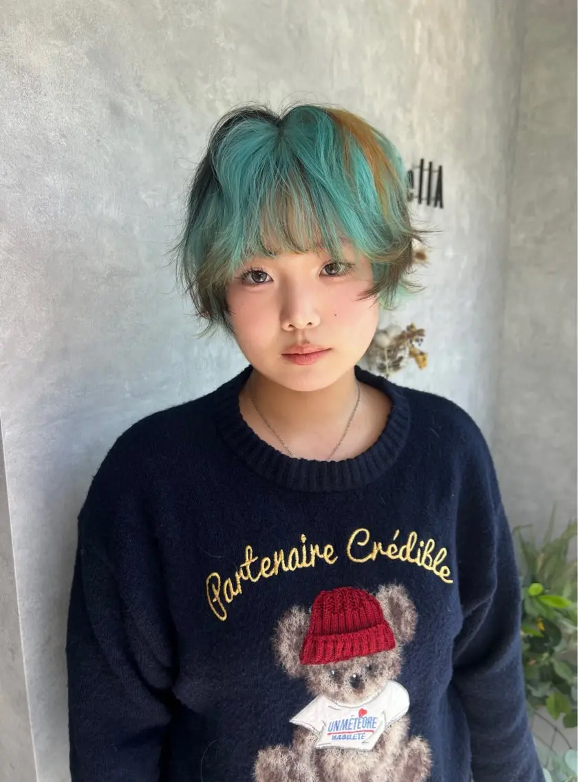 ショート カット ヘアカラー トリートメント 🩵みずき/レイヤー /韓国ハイトーン🩵のヘアスタイル