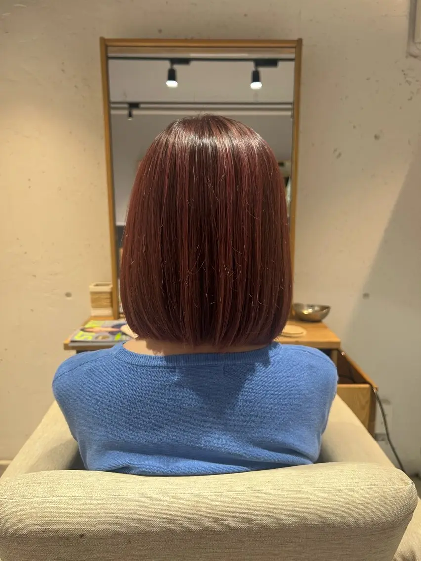 ミディアム カラー カット ヘアカラー ブルームヘアデザイン かこ。のヘアスタイル