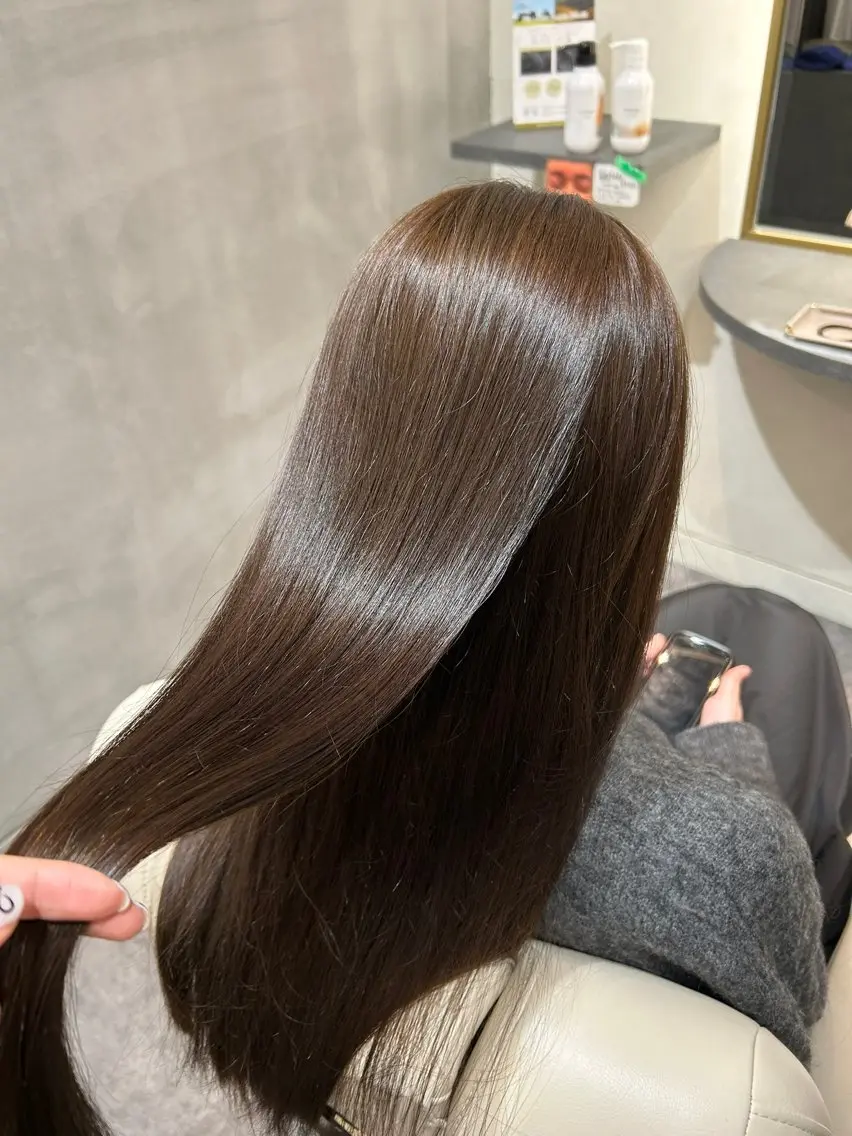 セミロング カラー ブラウンカラー モカブラウン 天王寺/HOOP/ 城山悠蘭のヘアスタイル