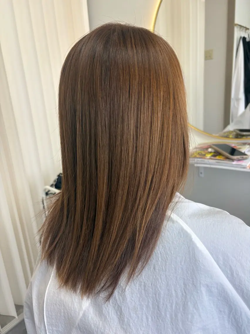 セミロング カラー Re:st /中間市美容室のヘアスタイル