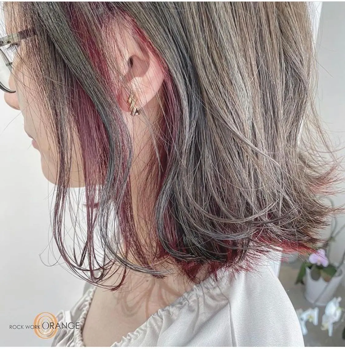 カラー ORANGE オレンジのヘアスタイル