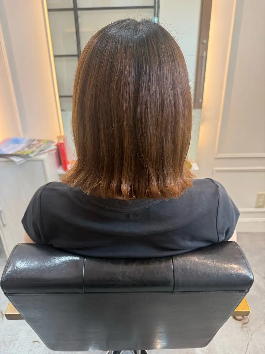 ミディアム カラー カット ヘアカラー Queens Yukikoのヘアスタイル