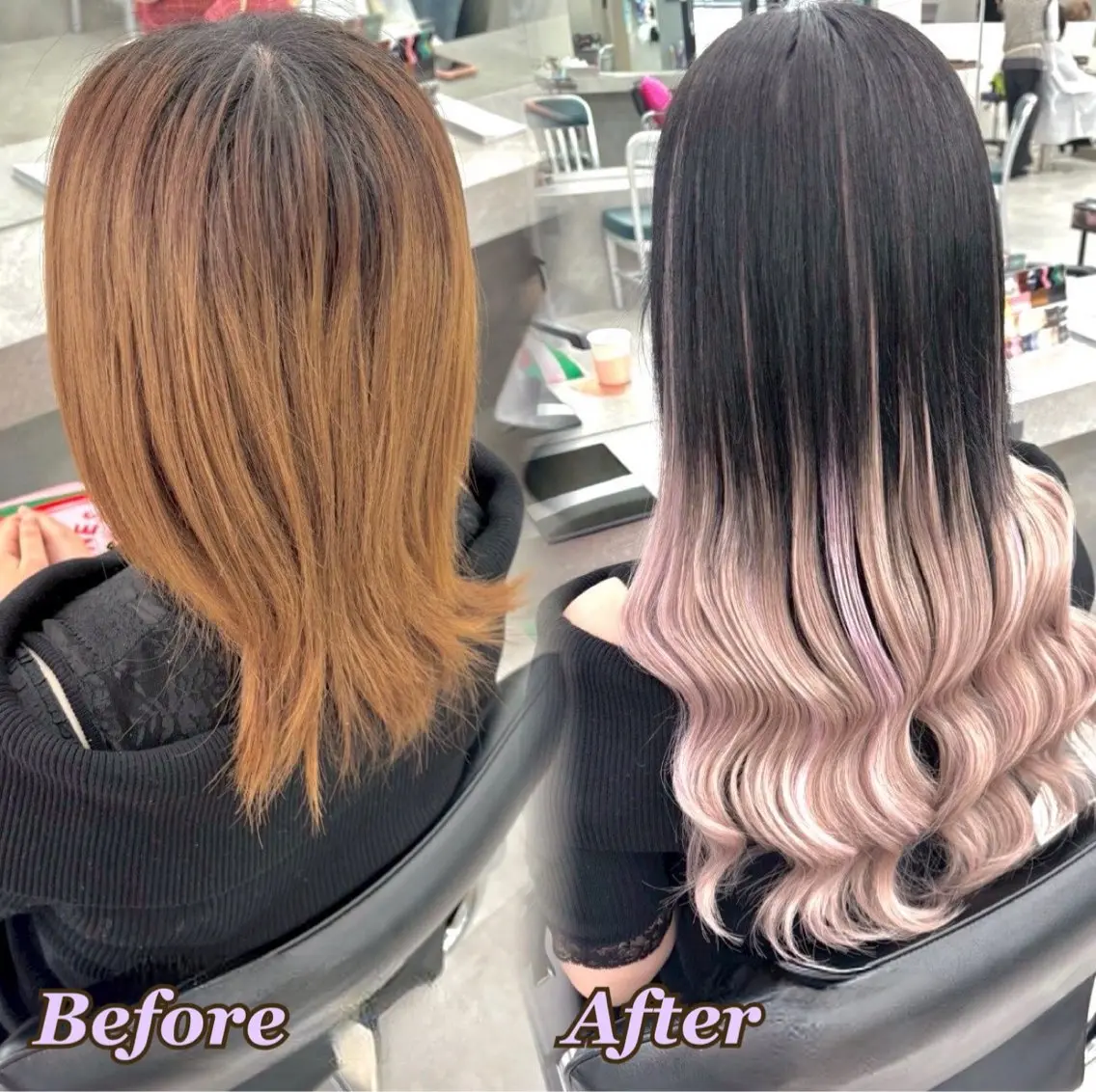 ヘアカラー エクステ ヘアメ🎀推しカラー 🥣横浜/しほ🧸のヘアスタイル