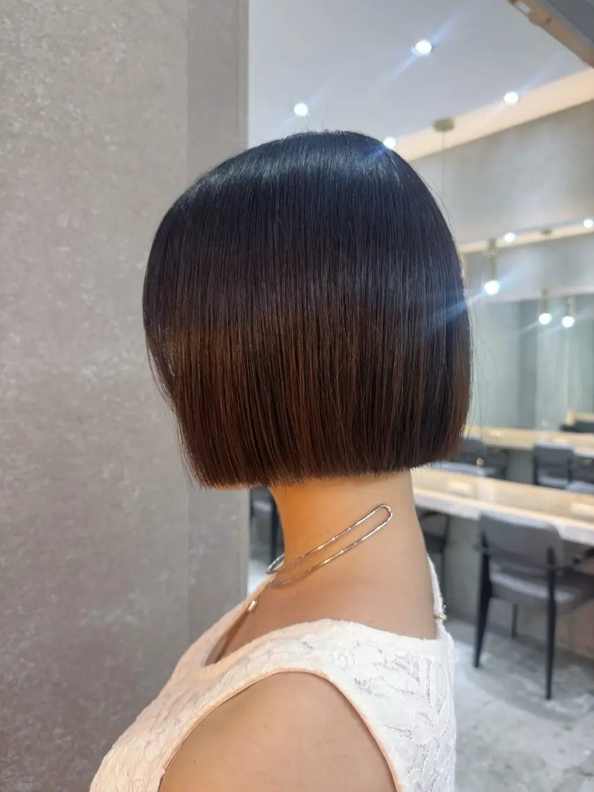ボブ ミニボブ 透明感カラー颯空🎀のヘアスタイル