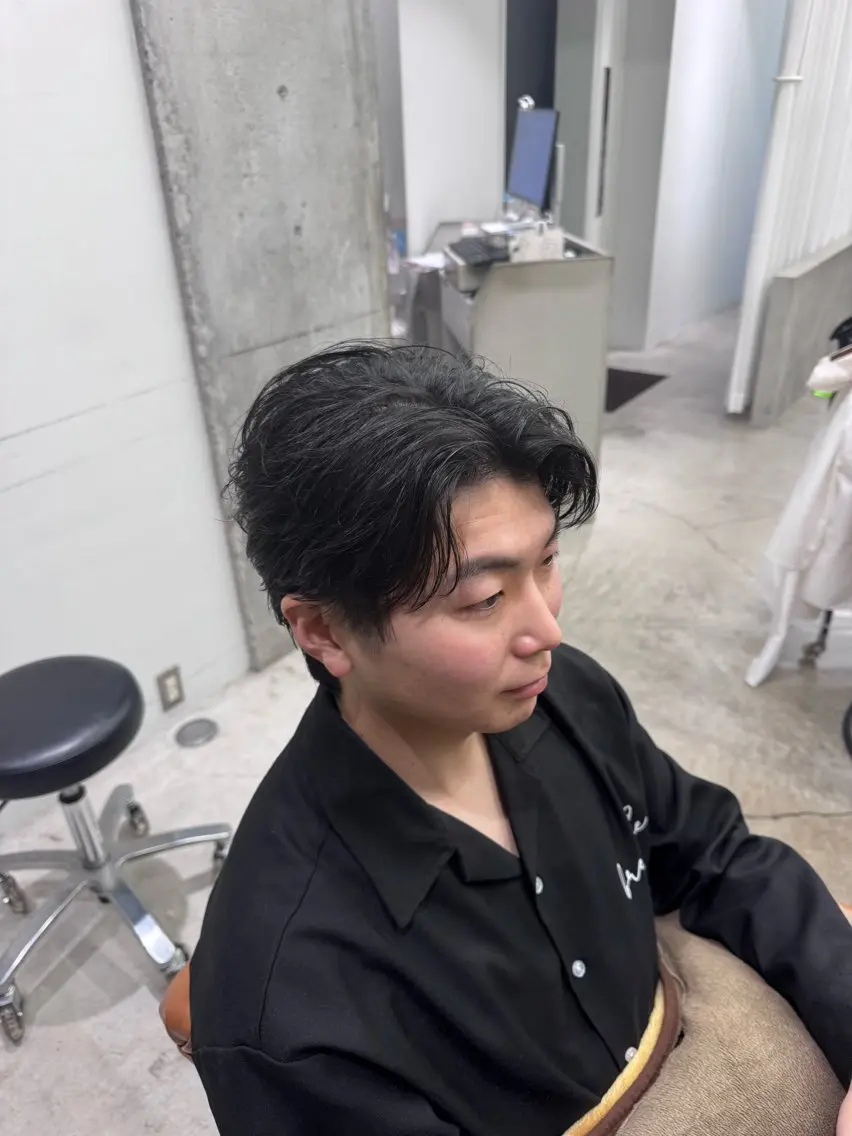 ミディアム カット ヘアセット tomoメンズ特化 /パーマ/カットのヘアスタイル