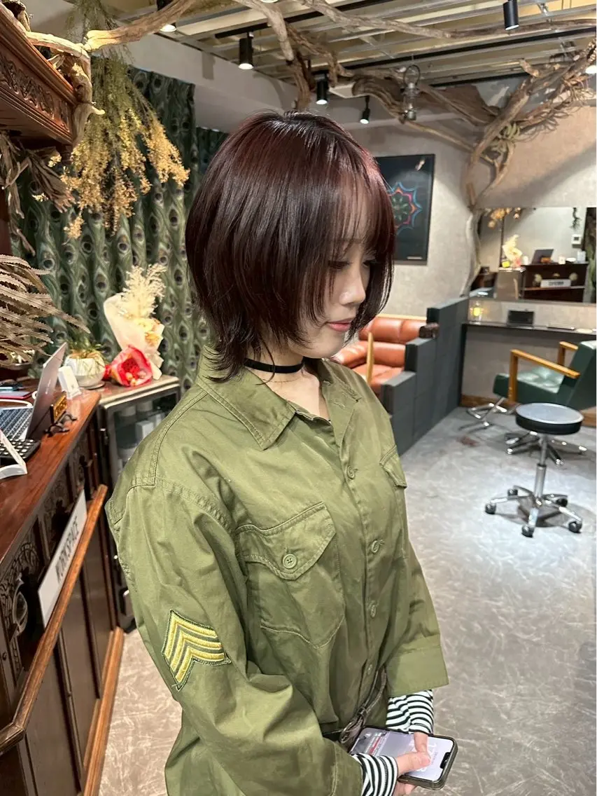 ショート 顔周りカット ハイライト 髪質改善 韓国風ヘア レイヤーカット レイヤーブリーチ特化 ホワイト専門/岸のヘアスタイル