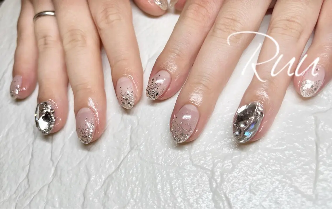 ネイル アートネイル フットネイル フレンチネイル キラキラネイル 韓国ネイル Nail salon Ruuのネイルデザイン