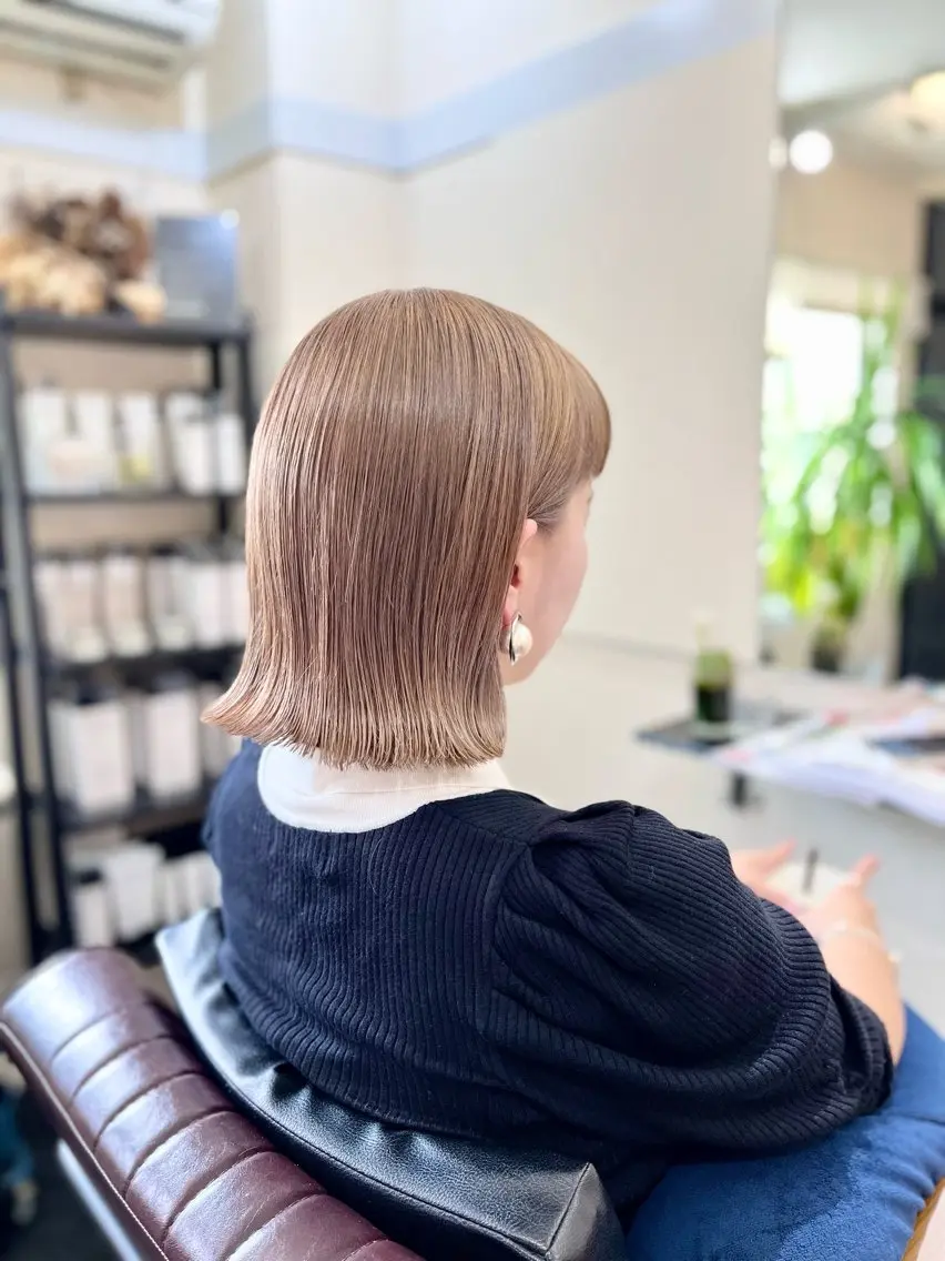ショート カラー 切りっぱなしボブ ボブ ヘアカラー トリートメント 後藤 ユウキ/髪質改善🫧のヘアスタイル