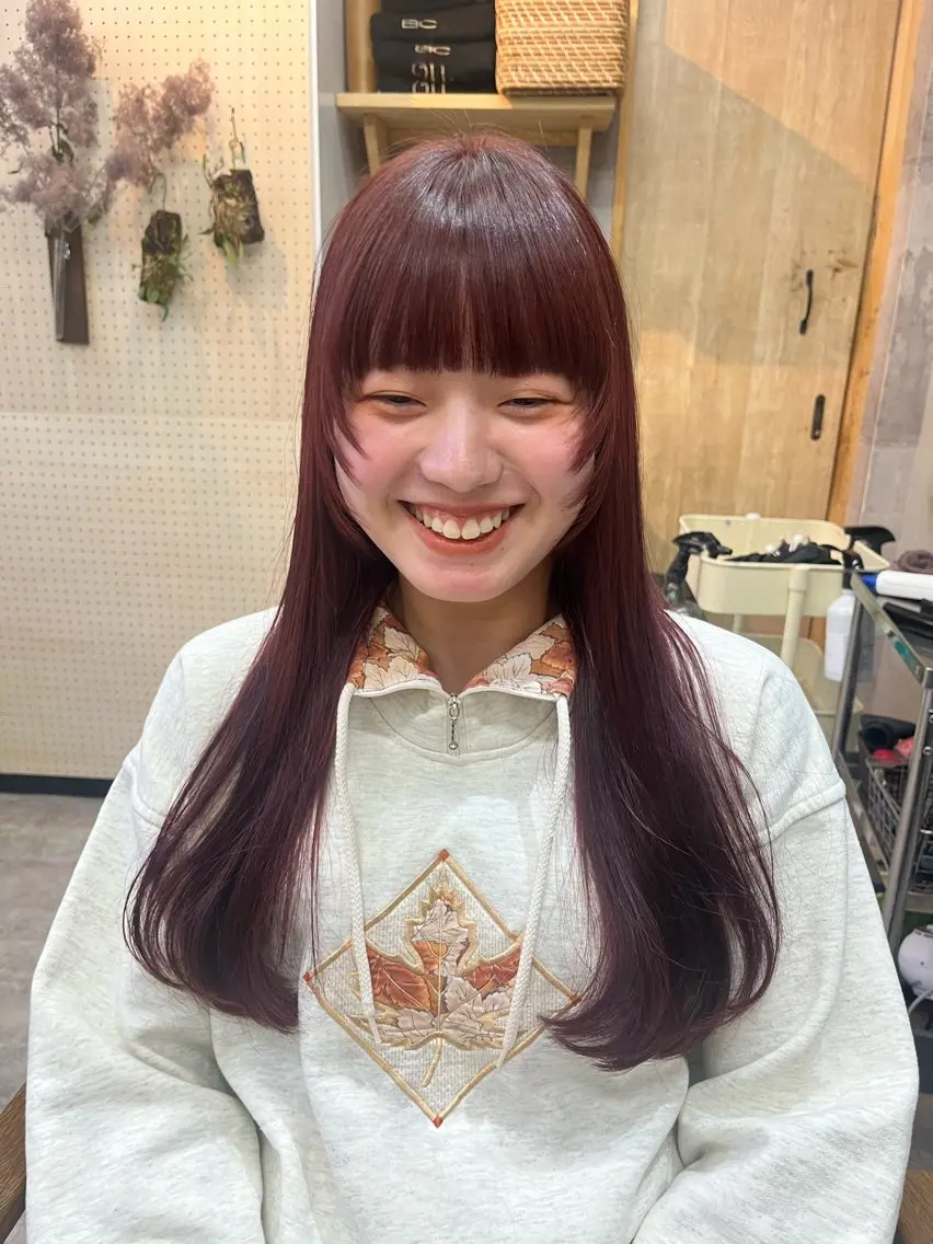 ロング 顔周りカット ロング 🤎𝐌𝐚𝐨⌇ お悩み解決美容師🤎のヘアスタイル